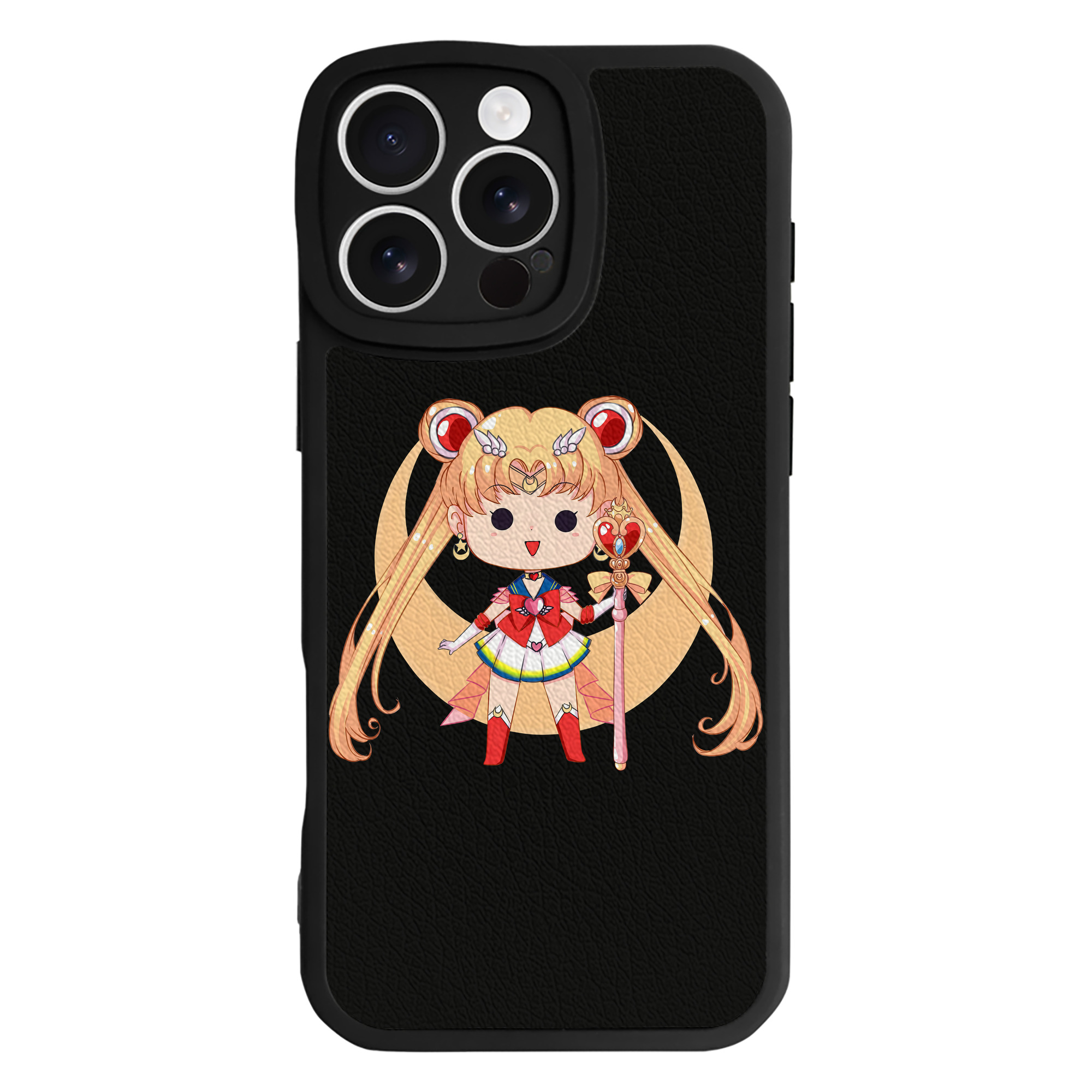 （画像用） 美少女戦士セーラームーン 月野 うさぎ つきの うさぎ Sailor Moon Tsukino Usagi 【iPhone 16シリーズ対応】シリコンスマホケース（レザー調） 材質：シリコン